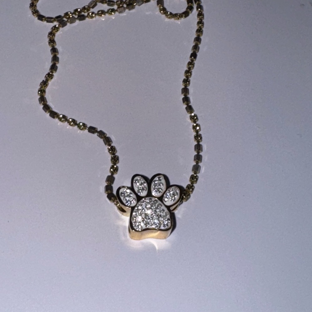 14k Yellow Gold Vermeil Paw Urn Pendant, Keepsake Urn for pets, Pet Ash Holder - Picture 6 of 7